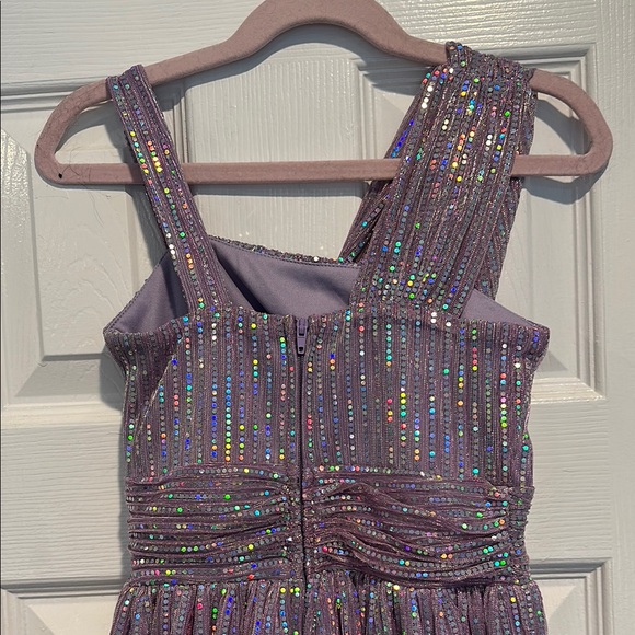 Purple Glitter Evening Dress - Picture 3 of 8